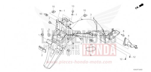 REAR FENDER CBF125MM de 2021